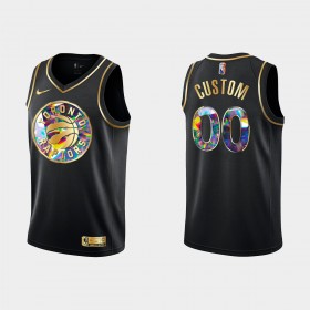 Dres Toronto Raptors  Prilagođeni Nike 2021-22 Crno Golden Edition 75th Anniversary Diamond Swingman